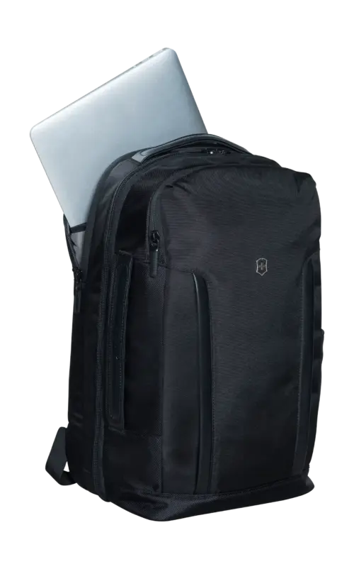 Schwarzer Rucksack für Damen & Herren mit laptop
