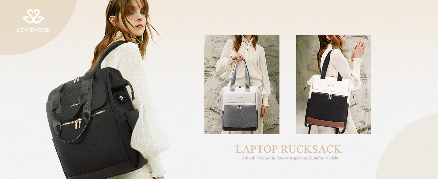 Ein Rucksack, drei Tragevarianten