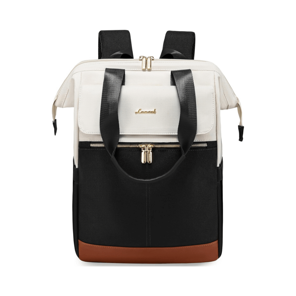 Moderner Rucksack Damen schwarz weiß