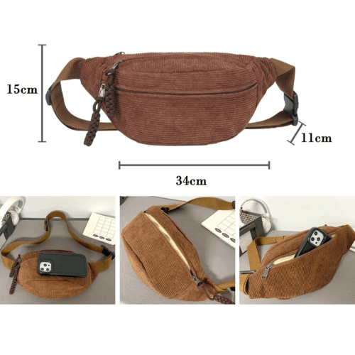 Bauchtasche cord Damen groß maße