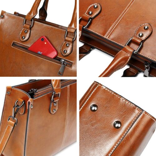 Ledertasche Damen, Handtasche Leder details