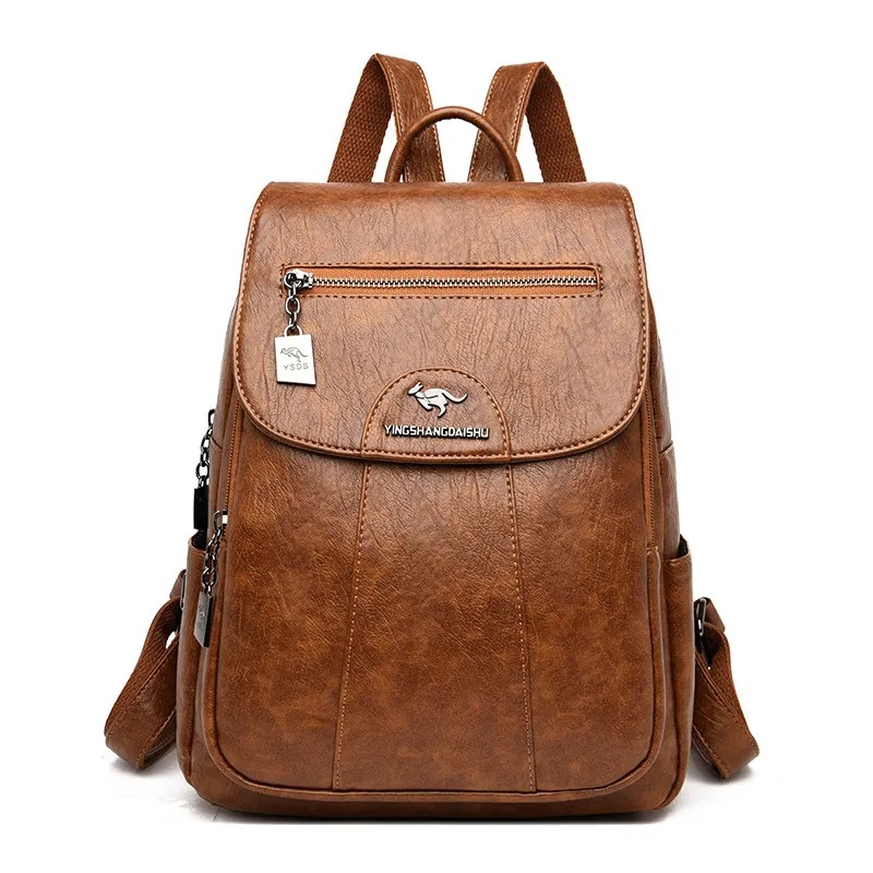 Lederrucksack Damen Elegant und modern braun