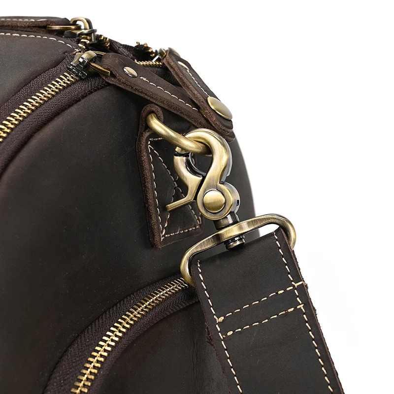 Leder Weekender Herren griffverschluss