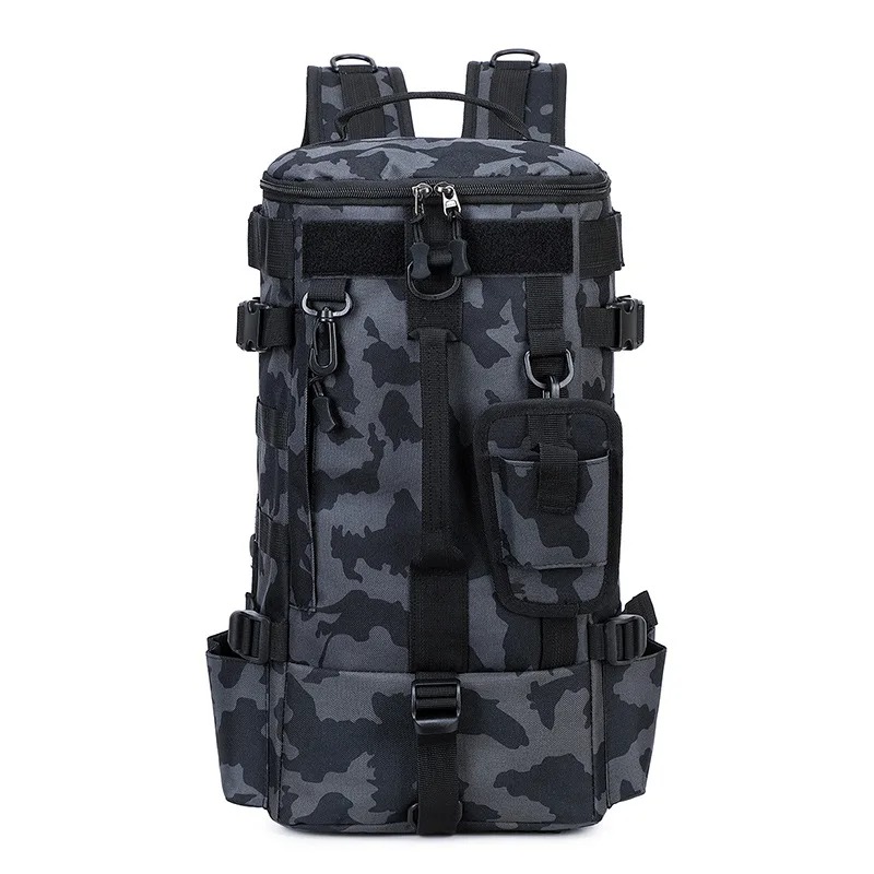 Angelrucksack mit Rutenhalter schwarz