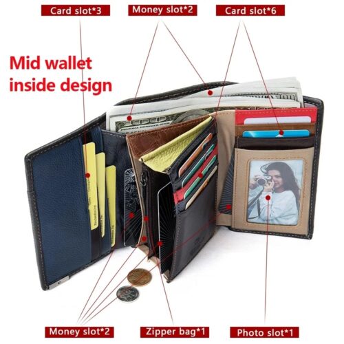 Bunte Patchwork-Geldbörse aus echtem Leder: Endlich alles Wichtige an nur einem Ort – Bild 5