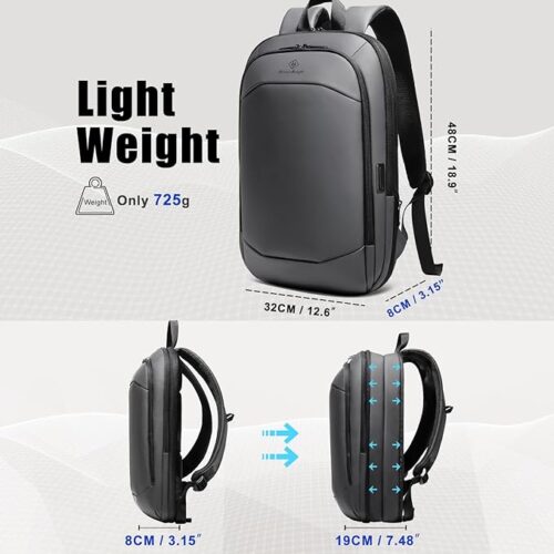 Laptoptasche mit Rucksackfunktion, Laptop Rucksack 17 Zoll ausweiterbar zwei