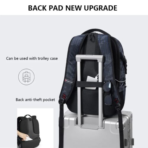 Wasserdichter 17-Zoll-Laptop-Rucksack mit USB & Anti-Diebstahl – Komfort & Ordnung für jeden Tag – Bild 6