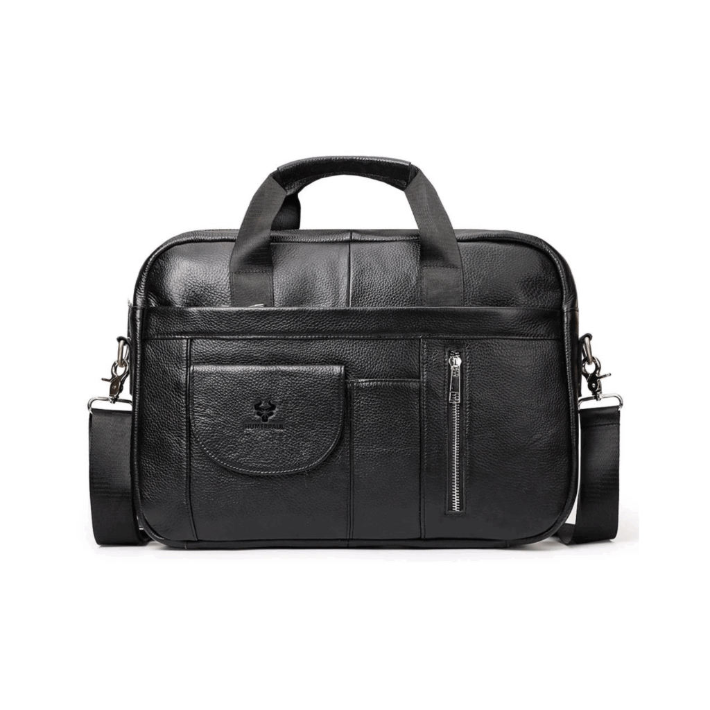 Laptoptasche Leder Herren schwarz
