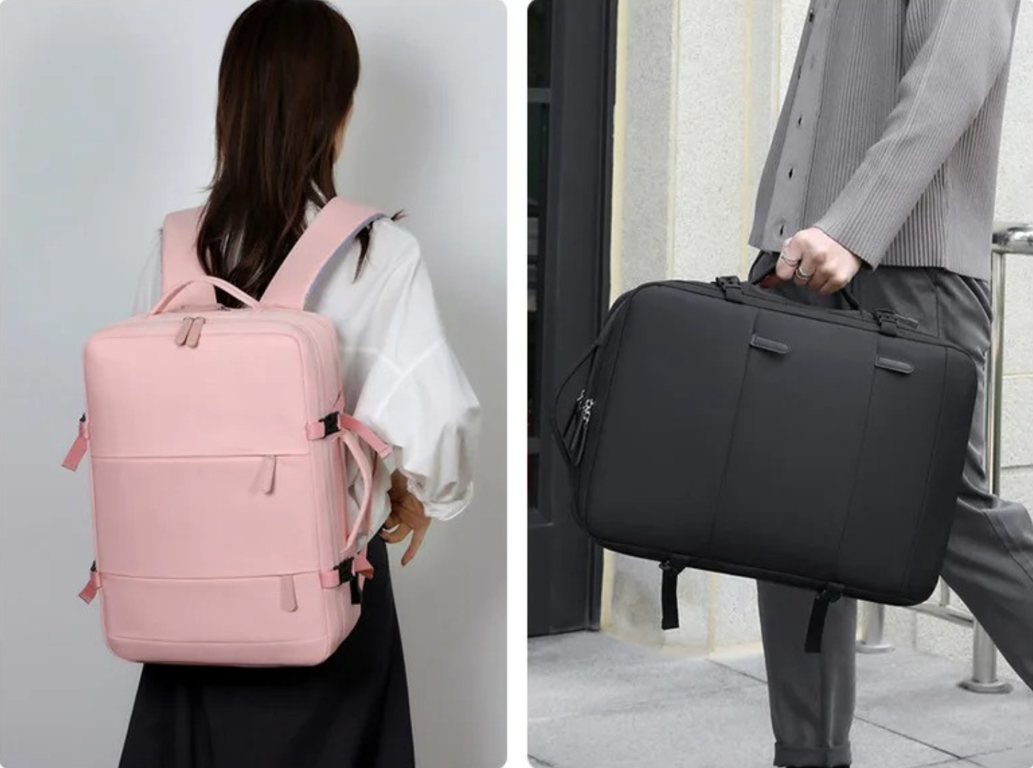 2 in 1 Rucksack Handtasche Damen Mehrere Tragemöglichkeiten